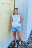 White Feathered Tank