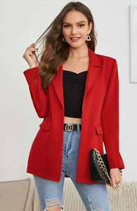 Red Padded Blazer