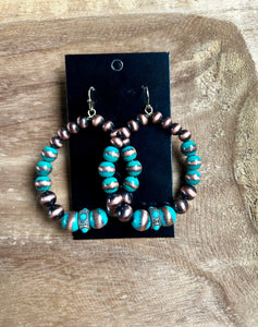 Turquoise Rust Earrings