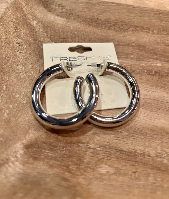 Silver Hoop Earrings