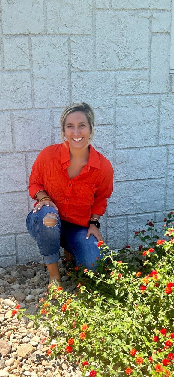 Orange Collar Shirt