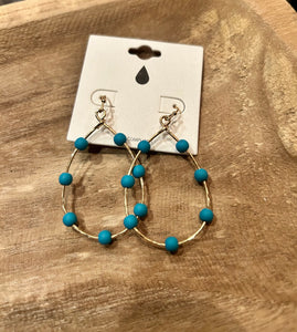 Teal Dangle Earrings