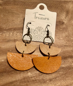 Leather Tier Earrings