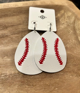 Baseball Leather Earrings