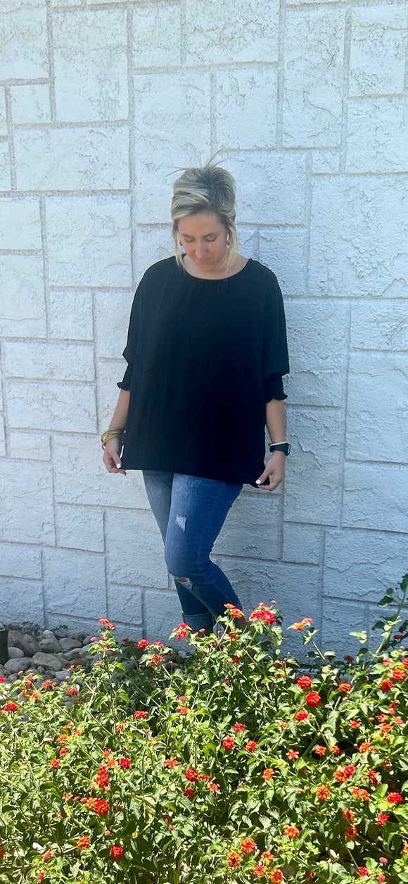 Black Oversized Blouse