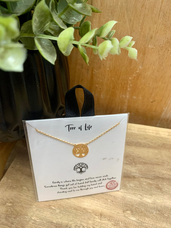 Tree of Life Gold Necklace