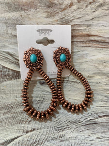 Bronze & Turquoise Earrings