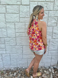 Floral Halter Tank