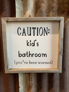 Kids Bathroom Sign