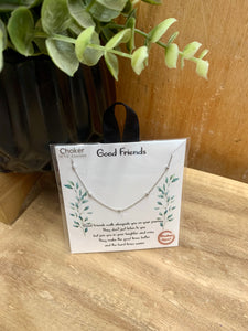 Good Friends Silver Necklace