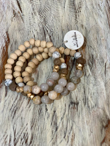 Brown Pallet Bracelet Set