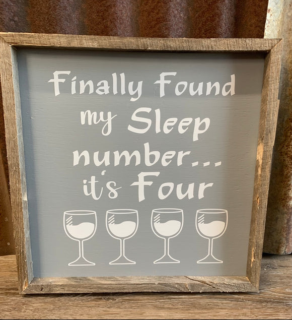 Sleep Number Sign