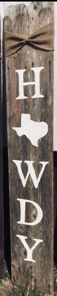 Barnwood Howdy Sign