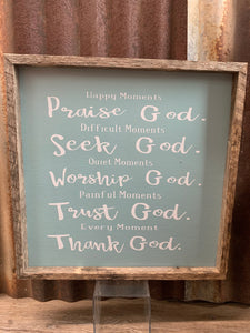 Praise God Sign