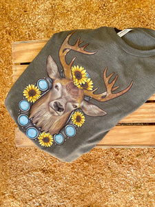 Turquoise Deer Tee