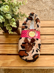 Brown Leopard Slip On House Shoes