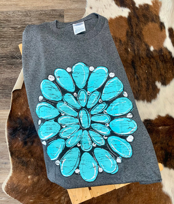 Turquoise Concho Tee