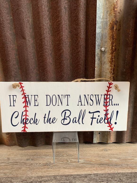 Ball Field Sign