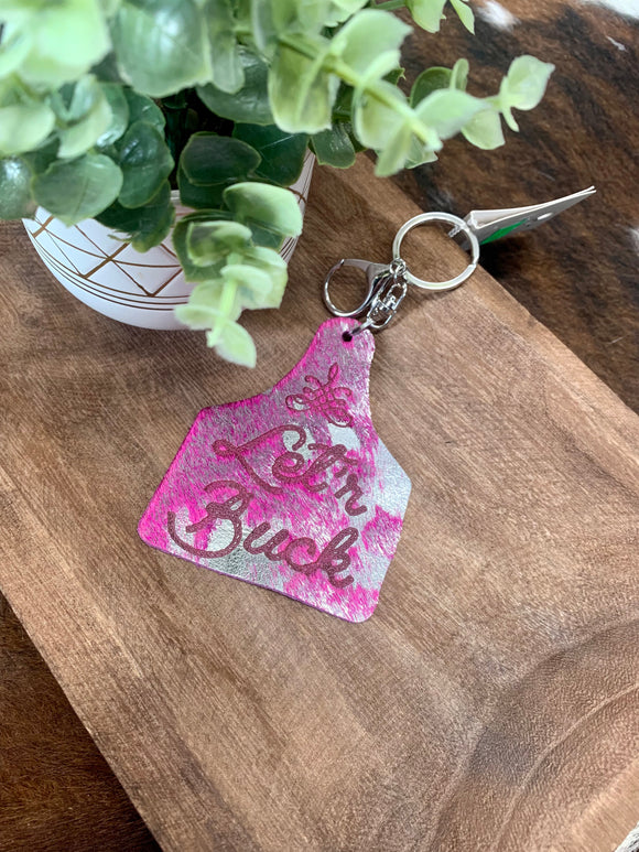 Cow Tag Keychain